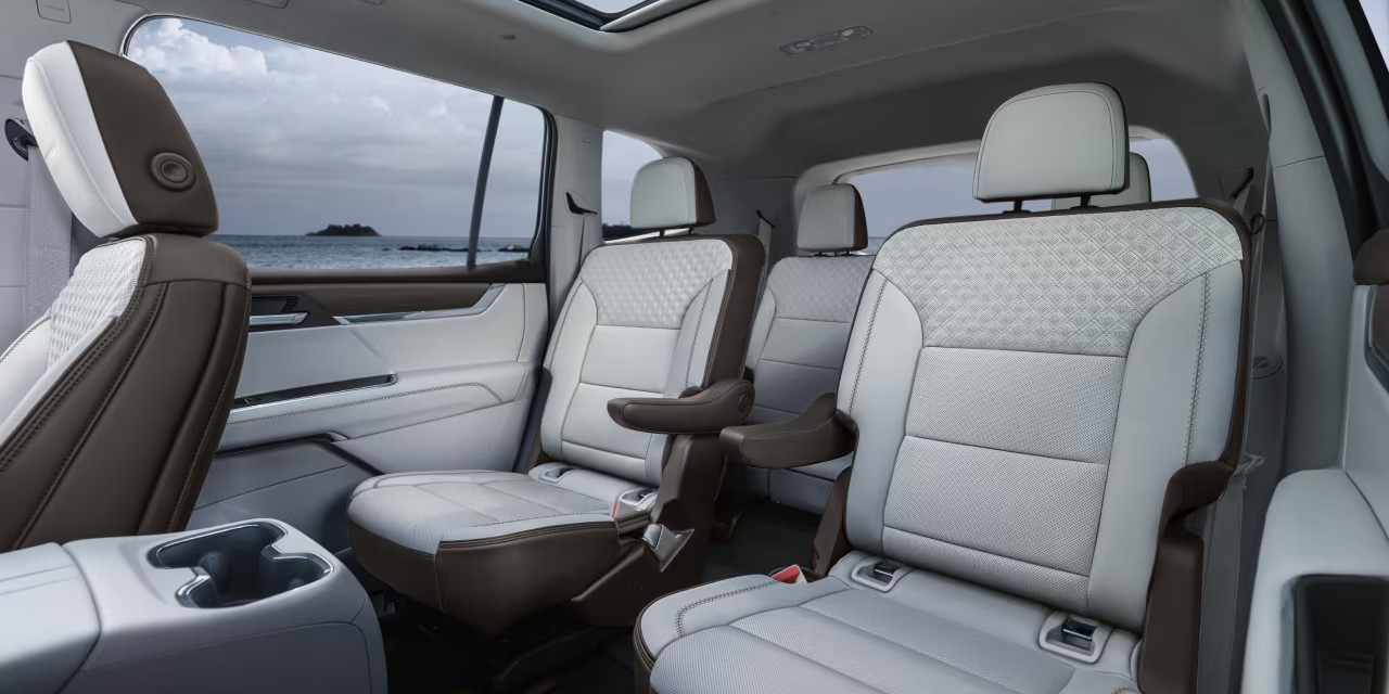 Spacious seating inside the 2025 GMC Acadia.